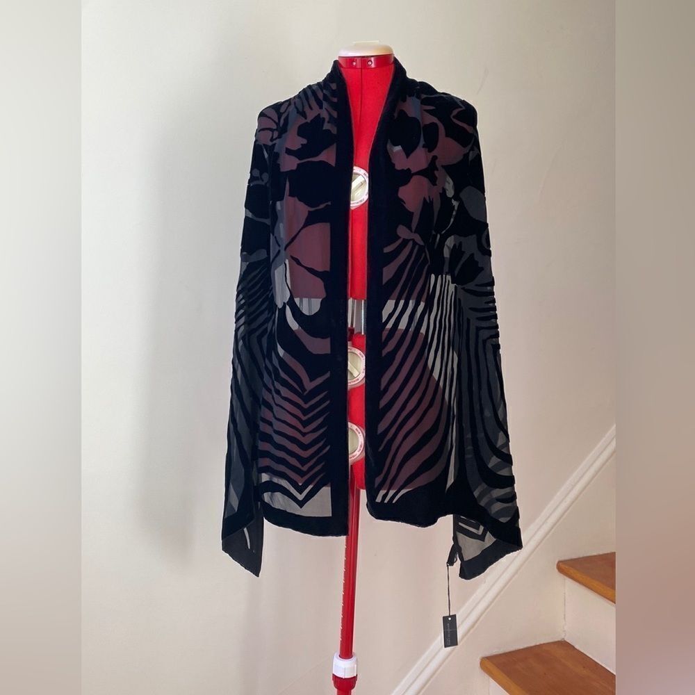 NWT Kenneth Cole Velour & Sheer Scarf - Picture 8 of 9